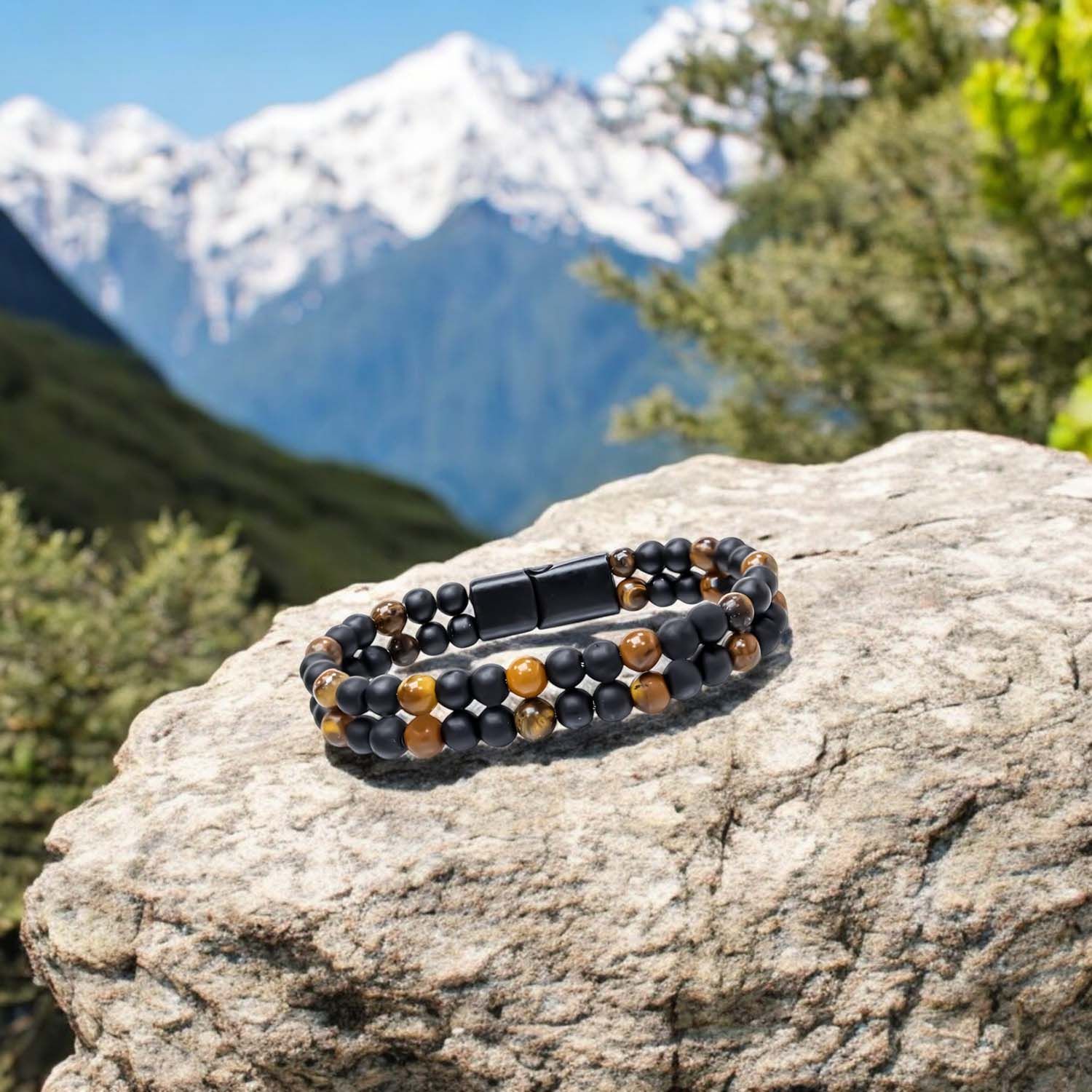 
             Ranel Takı Çift Oniks Ve Kaplangözü Çelik Bileklik 38102B20D4 
        