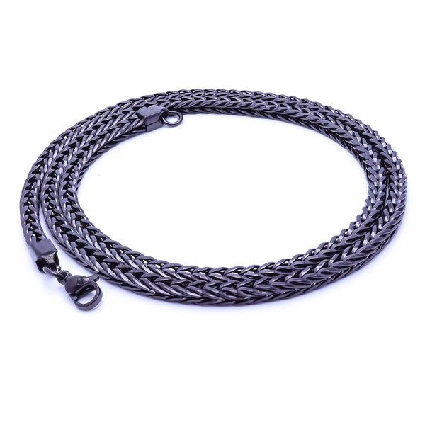 
             Ranel Takı Oval Kral Bakla Örgülü Çelik Kolye 4Mm 3810CEK024 
        