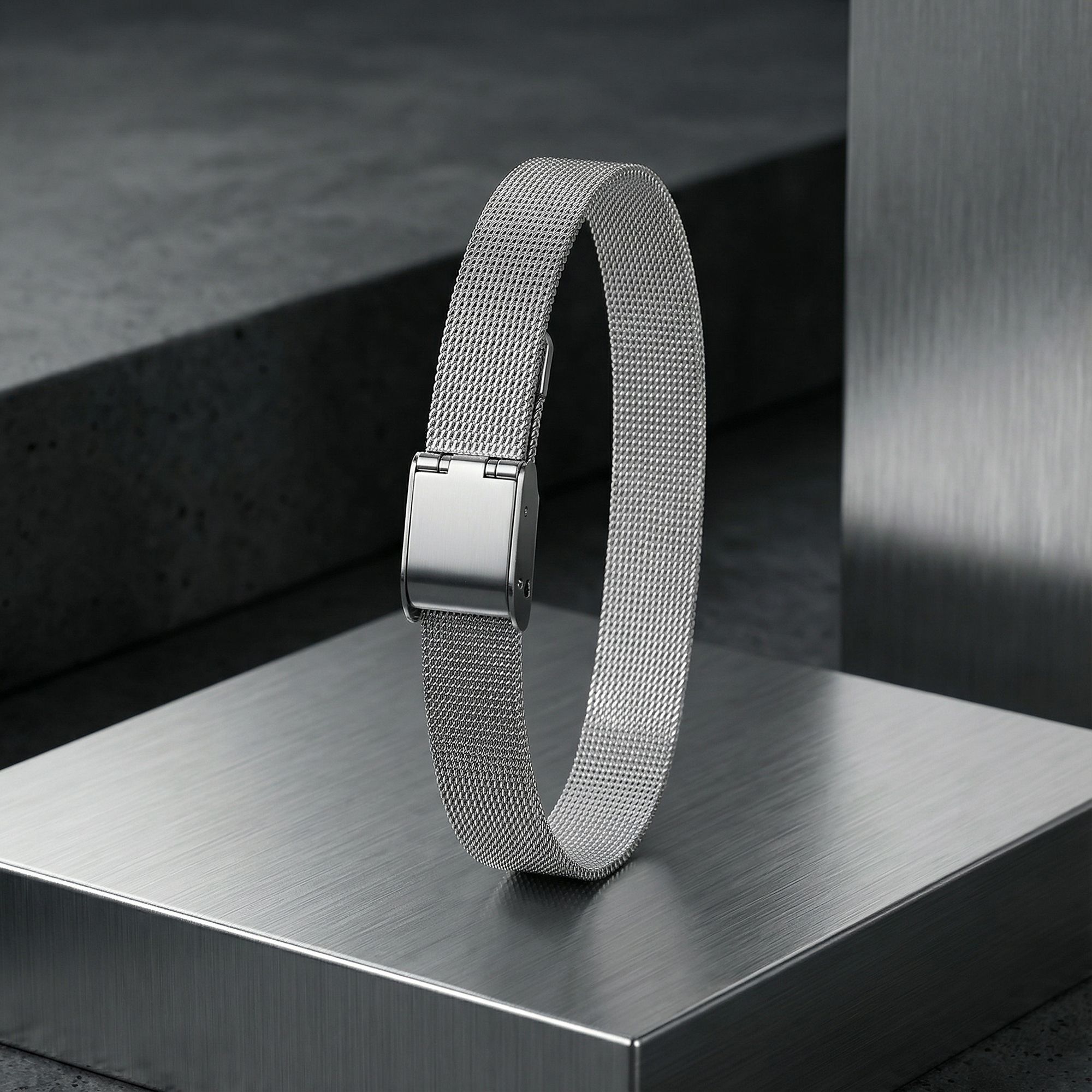 
             Ranel Takı Hasır Örgü Çelik Bileklik 38101G4D2M 
        