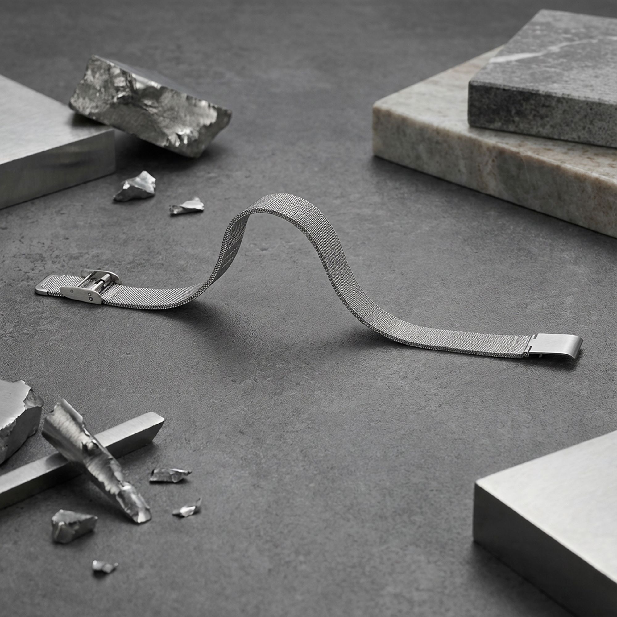 
             Ranel Takı Hasır Örgü Çelik Bileklik 38101G4D2M 
        